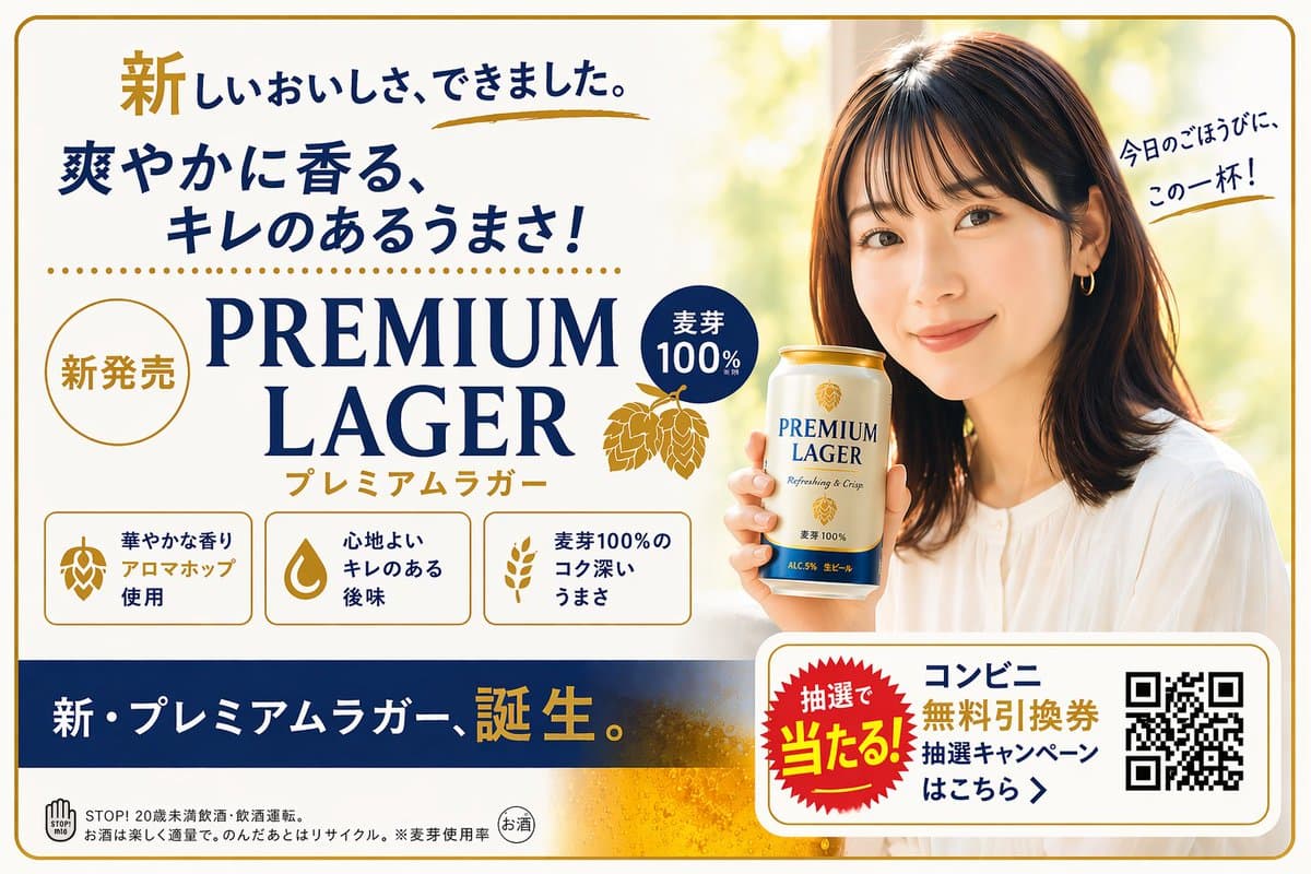 Japanese Beer Advertisement Banner preview image 1
