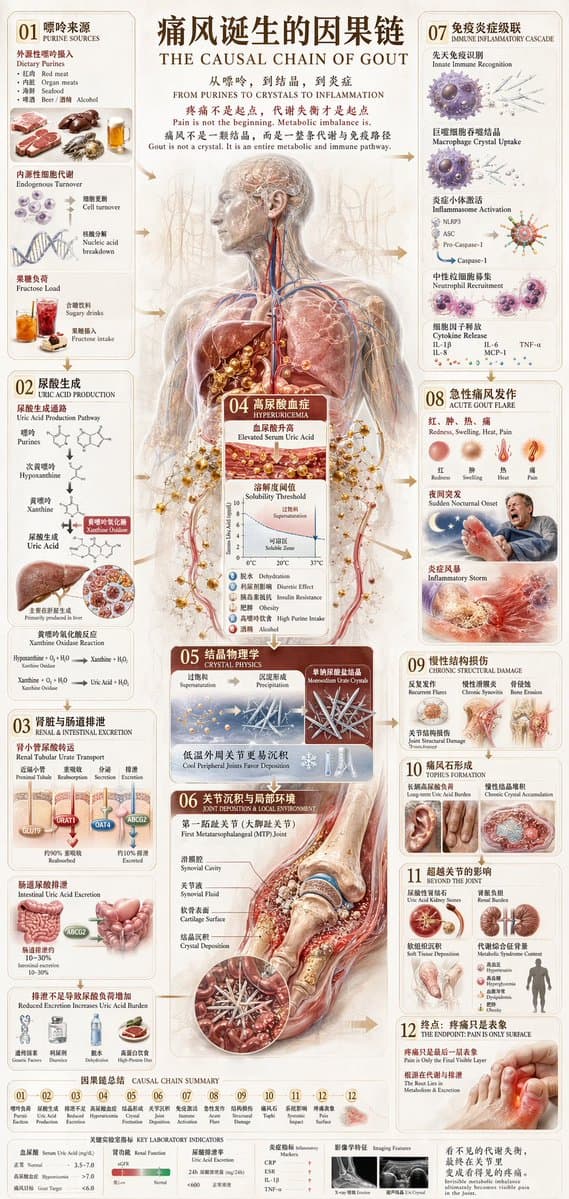 Chinese Medical Gout Infographic Poster preview image 2