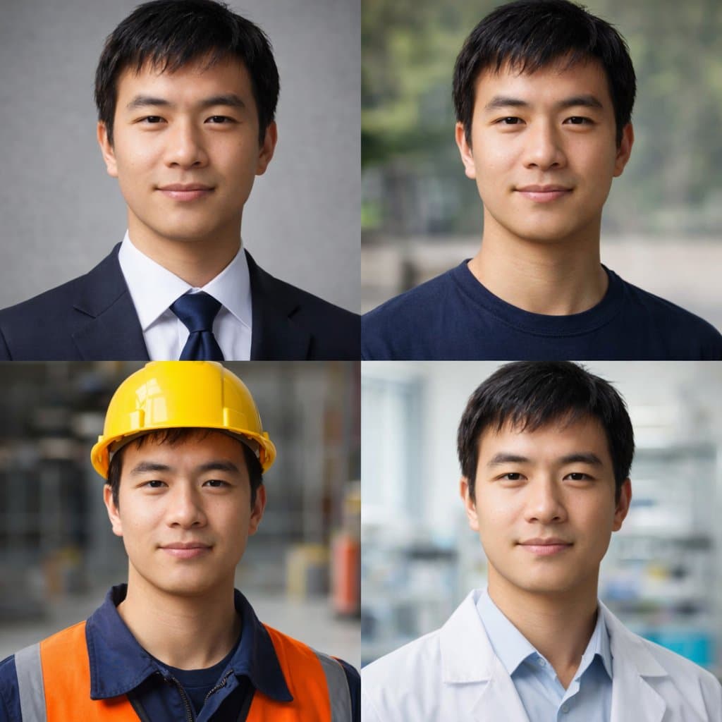 4-Panel Professional Avatar Grid preview image 1