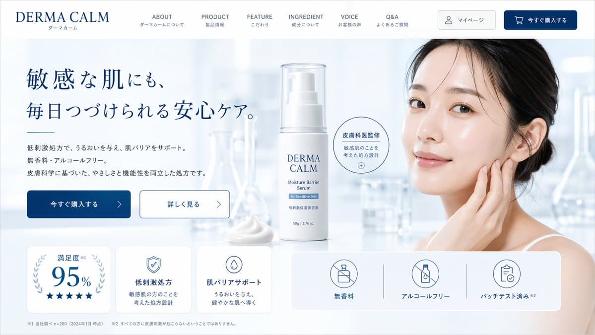 Skincare Landing Page Mockup preview image 1
