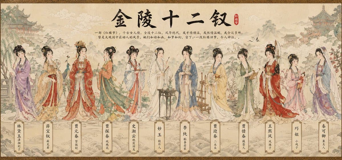 Traditional Chinese Scroll Illustration preview image 1