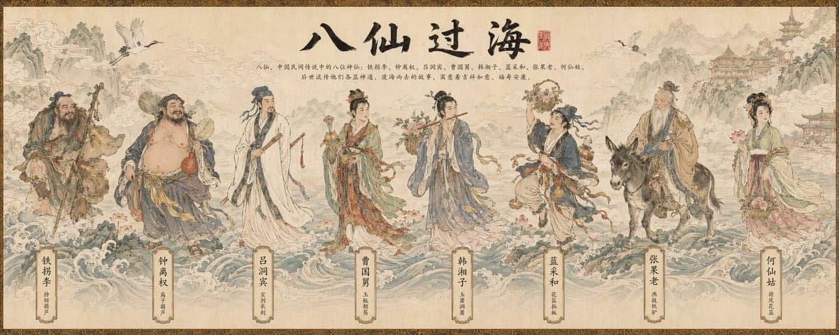 Traditional Chinese Scroll Illustration preview image 2