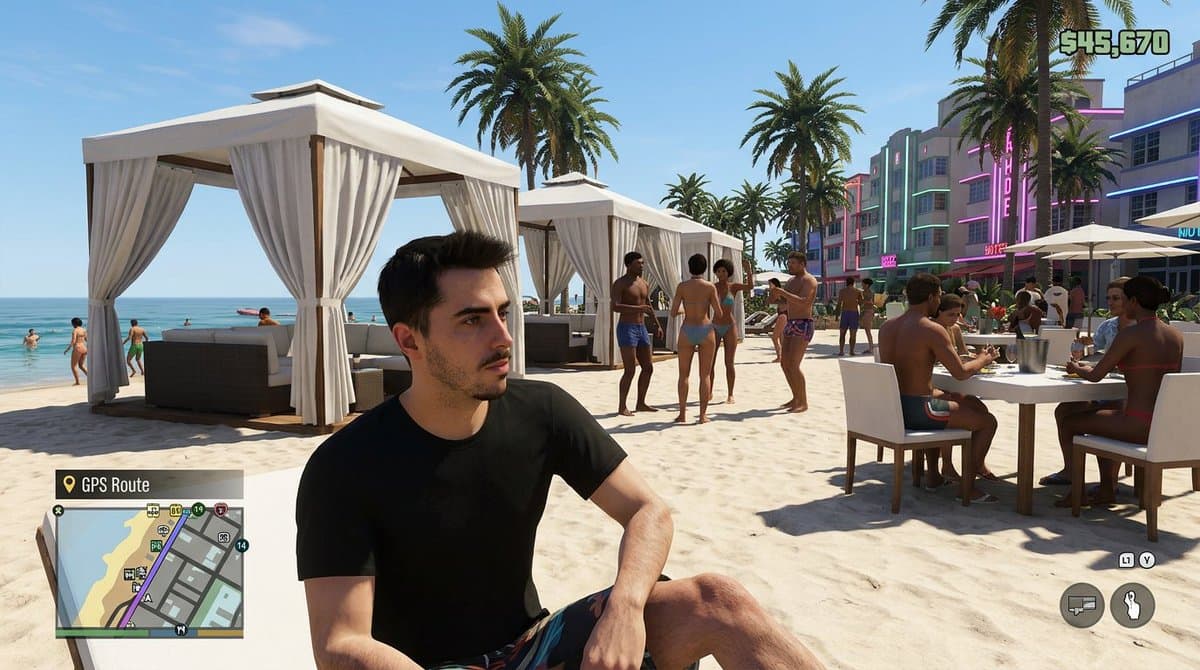 GTA-Style Beach Club Gameplay Screenshot preview image 1