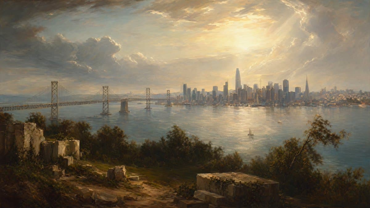 Golden Bay City Romantic Landscape preview image 1