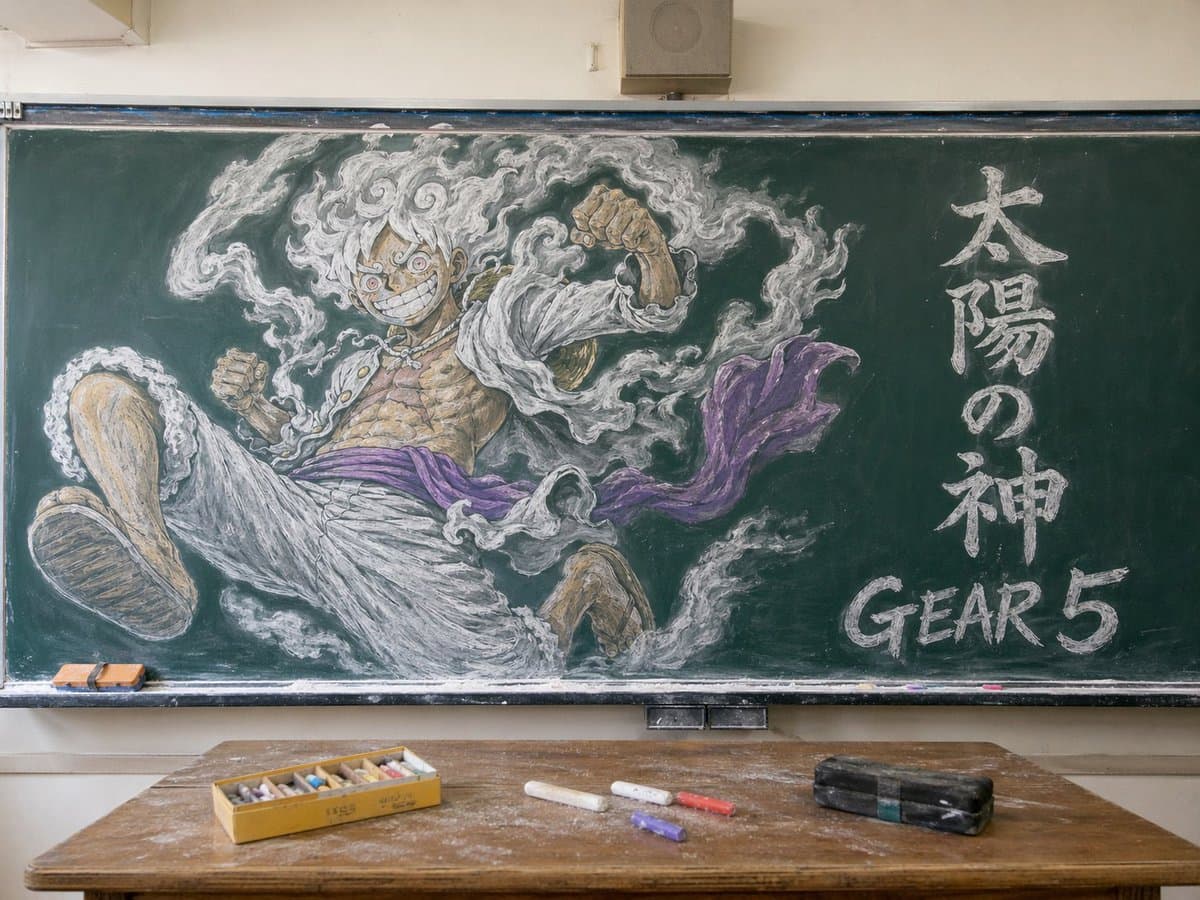 Gear 5 Chalkboard Classroom Mural preview image 1