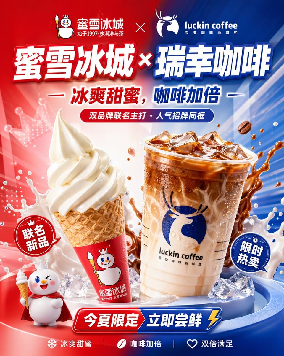 Chinese Co-Branded Summer Drink Poster preview image 1