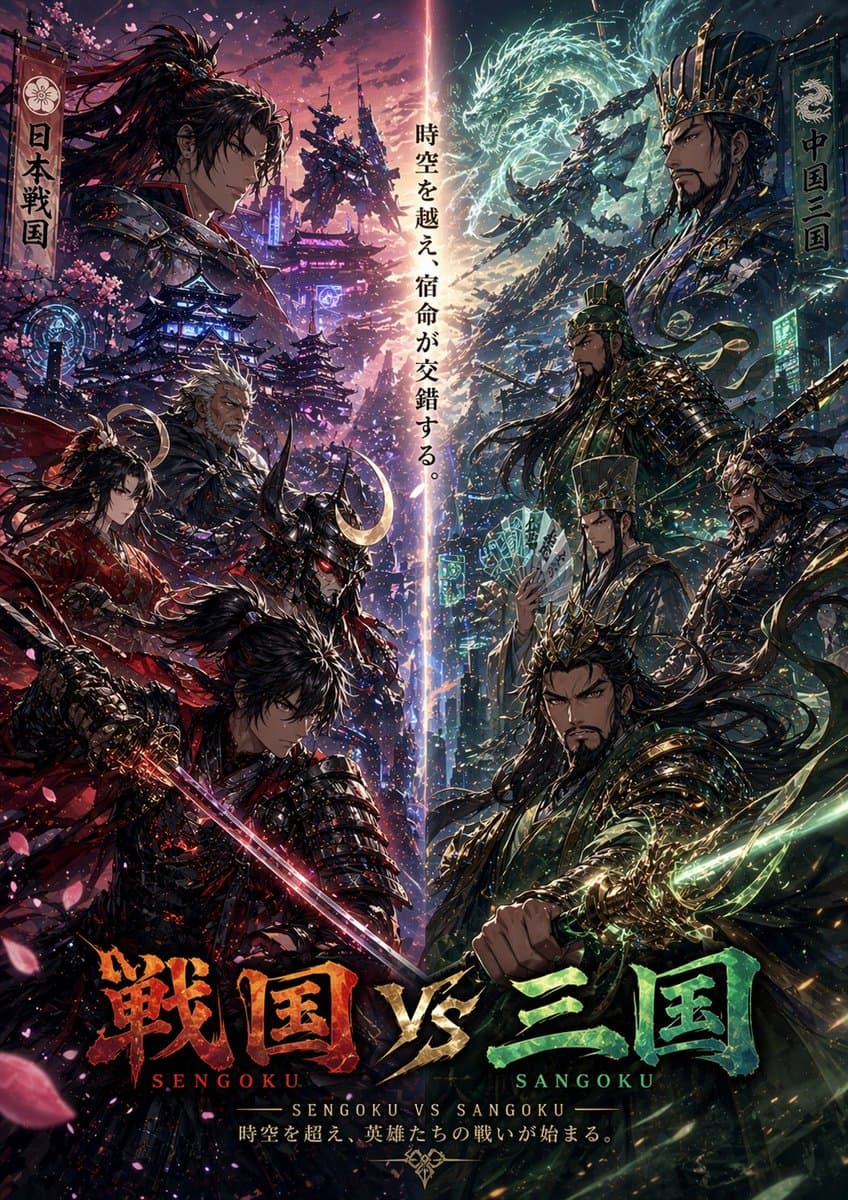 Sengoku vs Sangoku Crossover Poster preview image 1
