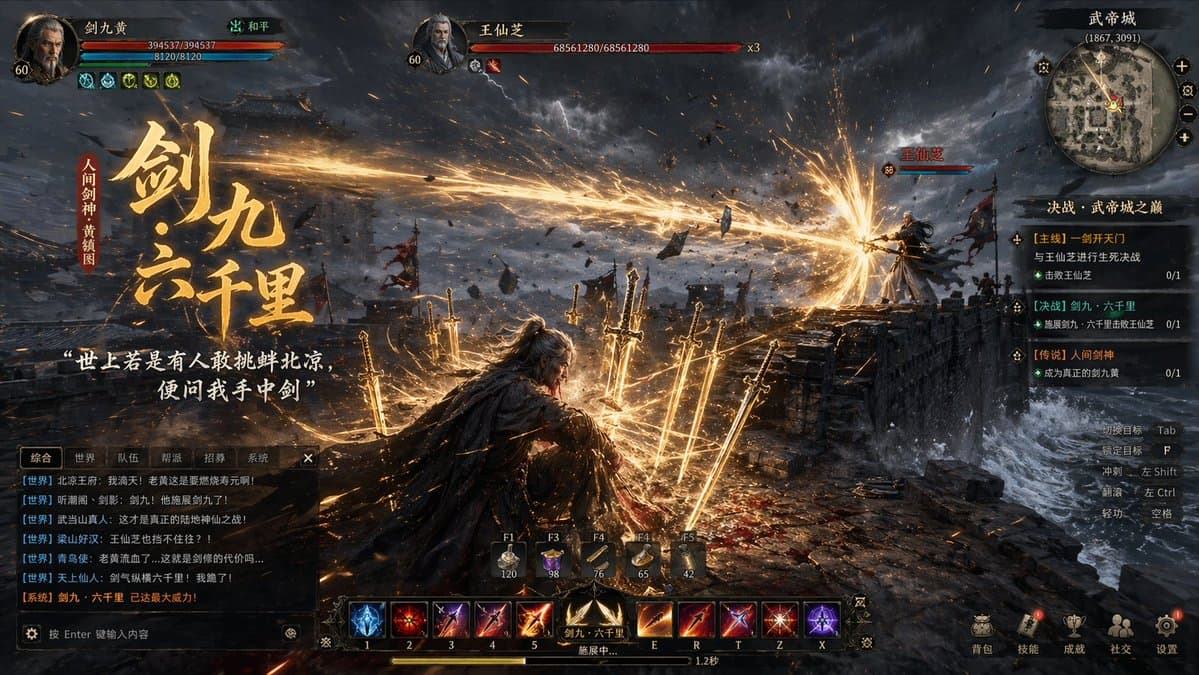 Wuxia MMORPG Gameplay Screenshot preview image 2