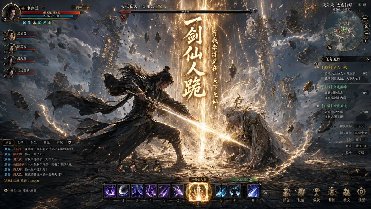 Wuxia MMORPG Gameplay Screenshot preview image 4
