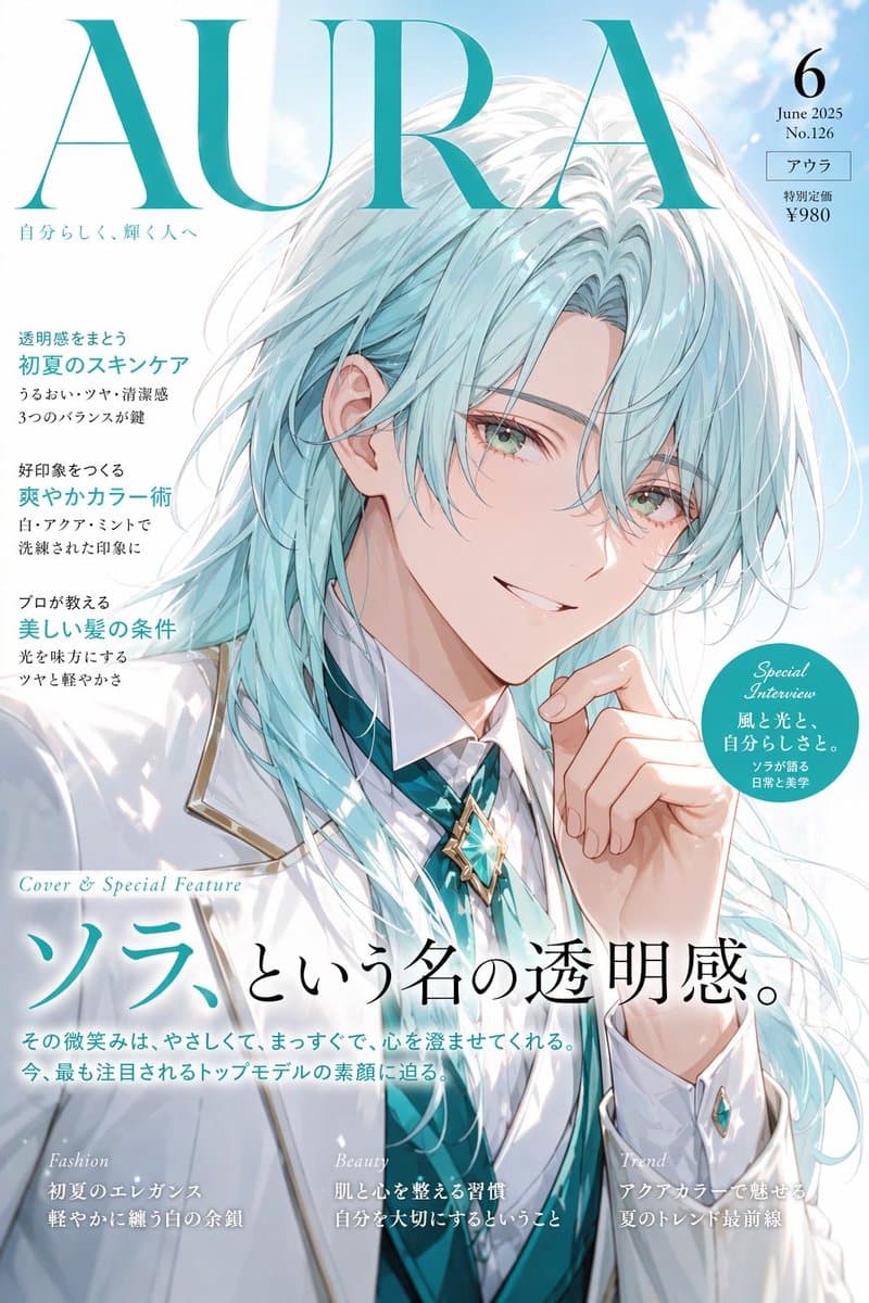 Japanese Aqua Fashion Magazine Cover preview image 1