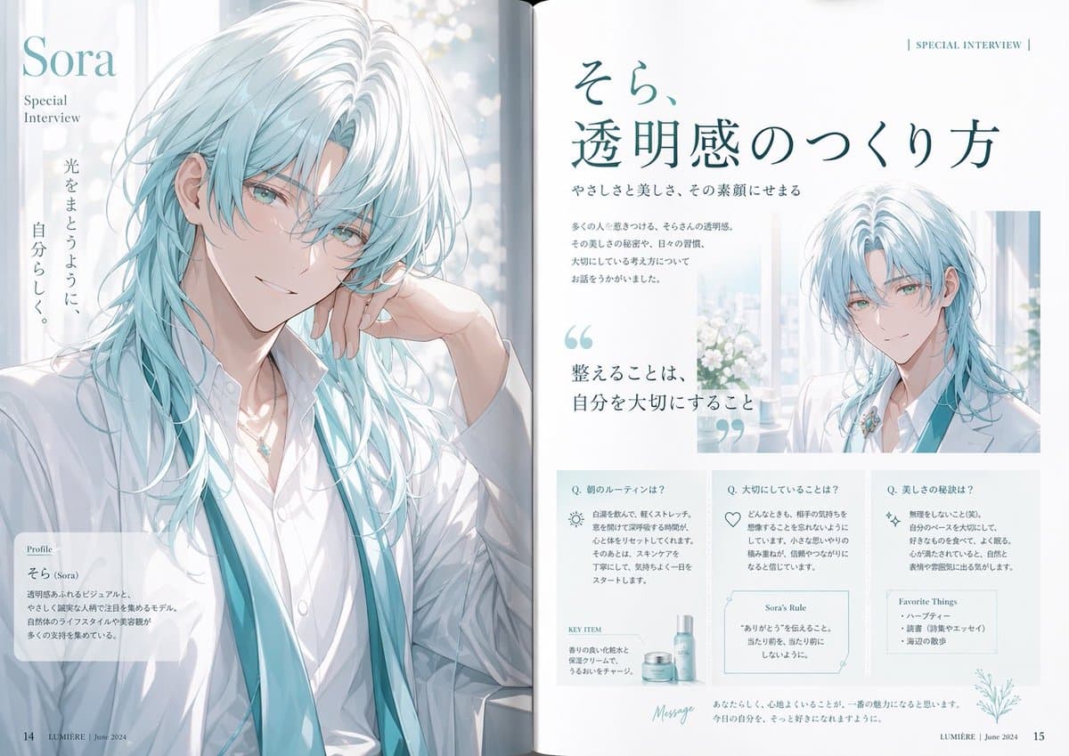 Anime Magazine Interview Spread preview image 1