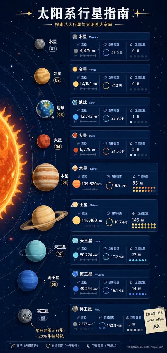 Solar System Infographic Poster preview image 1