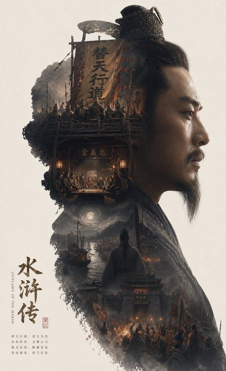 Epic Narrative Silhouette Movie Poster preview image 4
