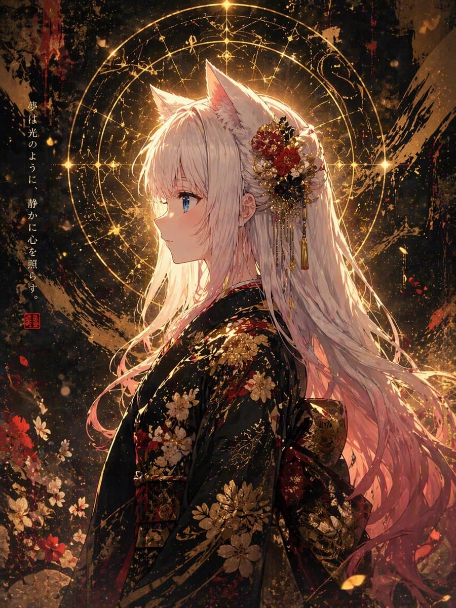 Fox Spirit Kimono Portrait preview image 1
