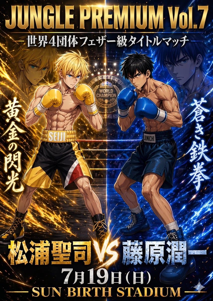 Anime Boxing Title Match Poster preview image 1