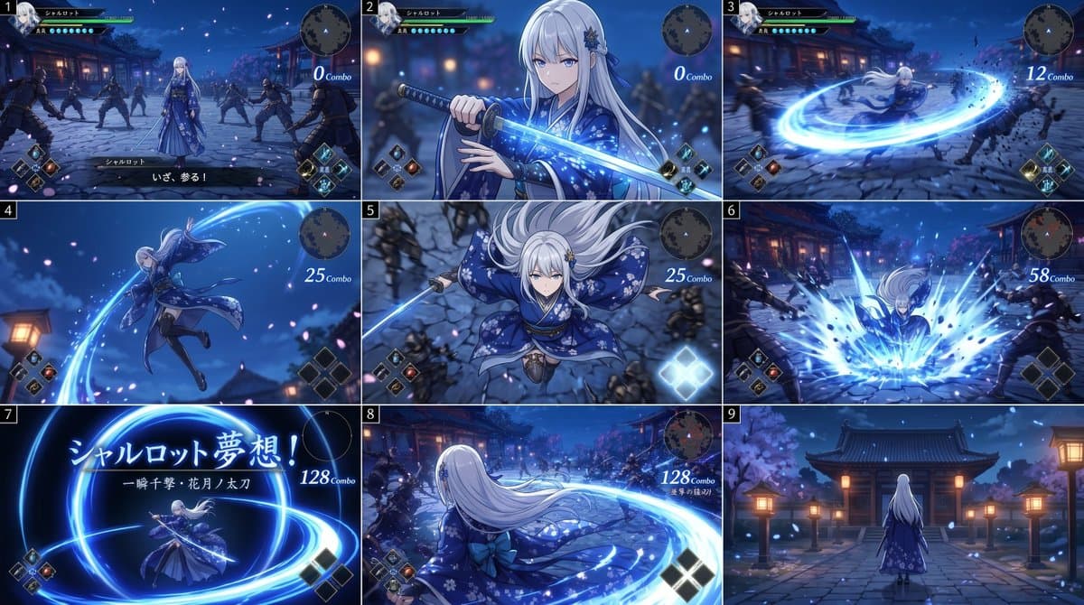 Anime RPG Sword Attack Storyboard preview image 1