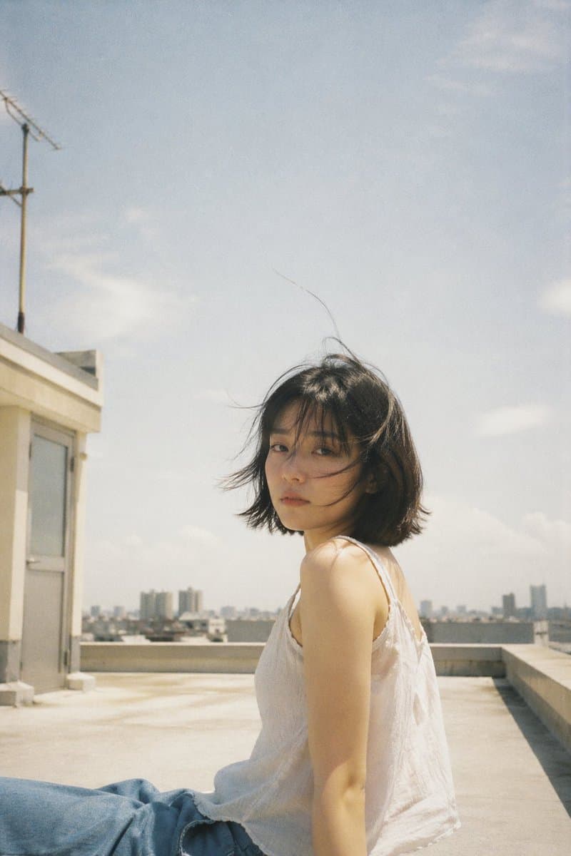 Japanese Film Aesthetic Rooftop preview image 1