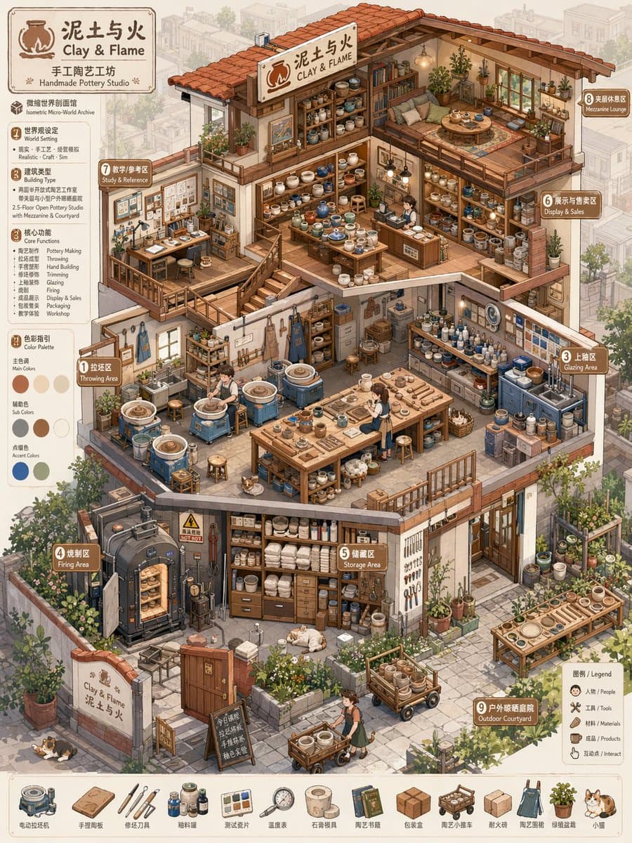Isometric Micro-World Cross-Section Archive preview image 2