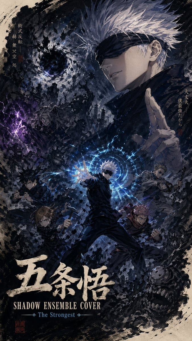Shadow Ensemble Movie Poster Template preview image 2