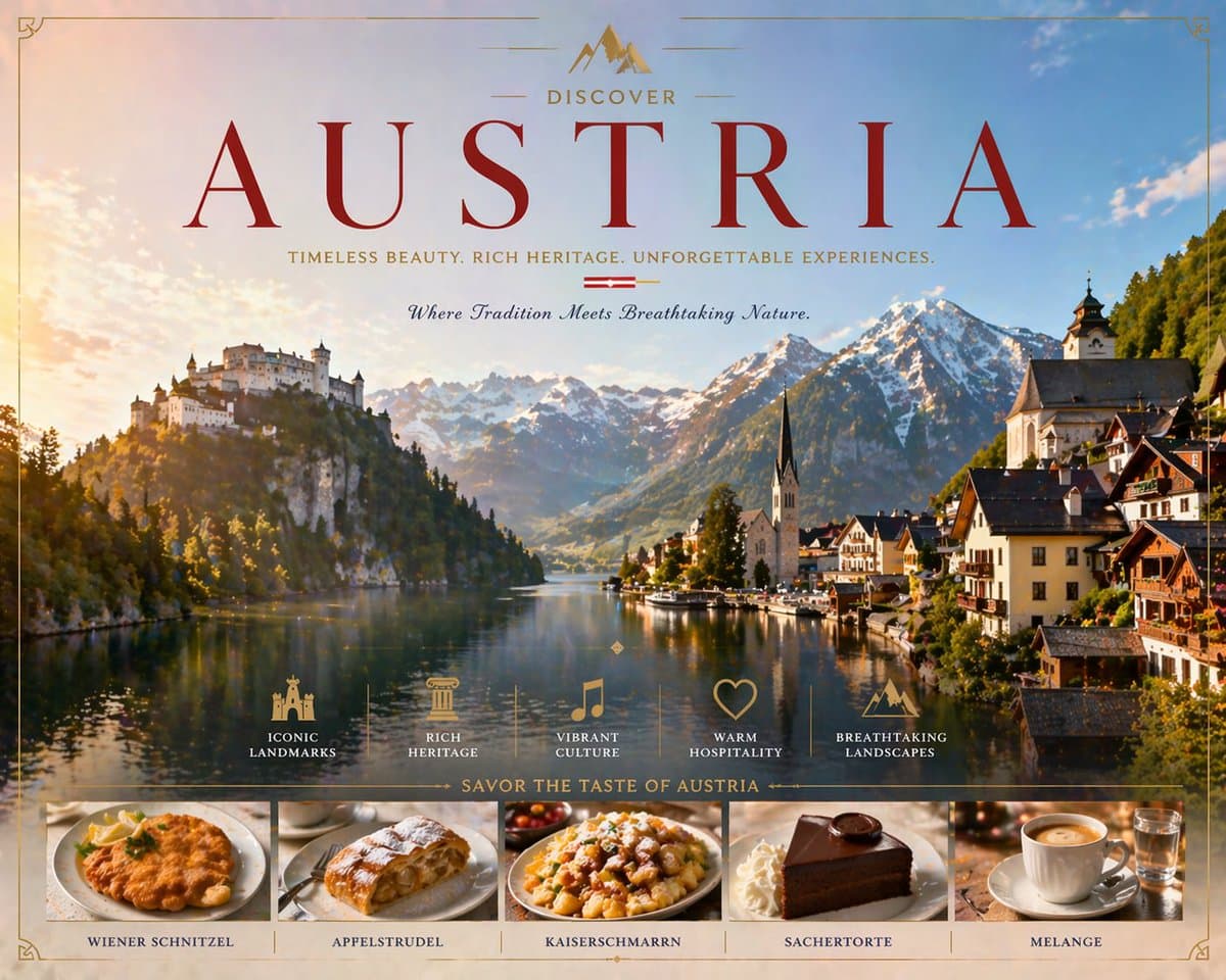 Luxury Austria Travel Poster preview image 1