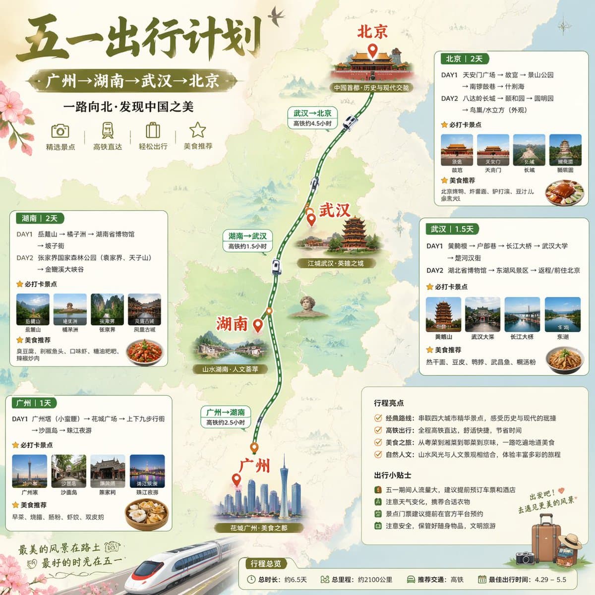 China May Day Rail Travel Infographic preview image 1