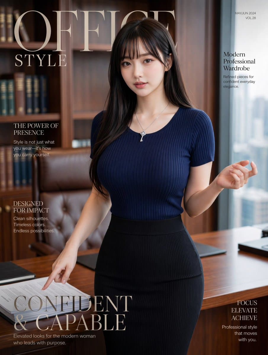 Office Style Fashion Magazine Cover preview image 1