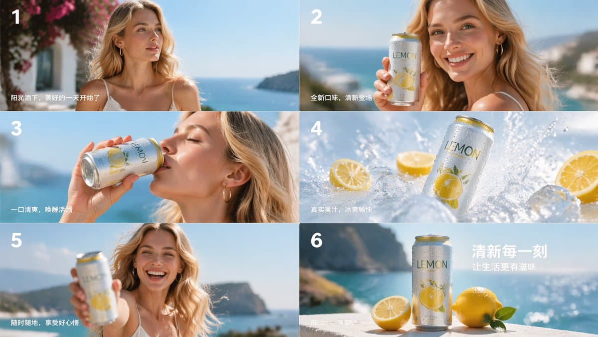 Lemon Drink Ad Storyboard preview image 1