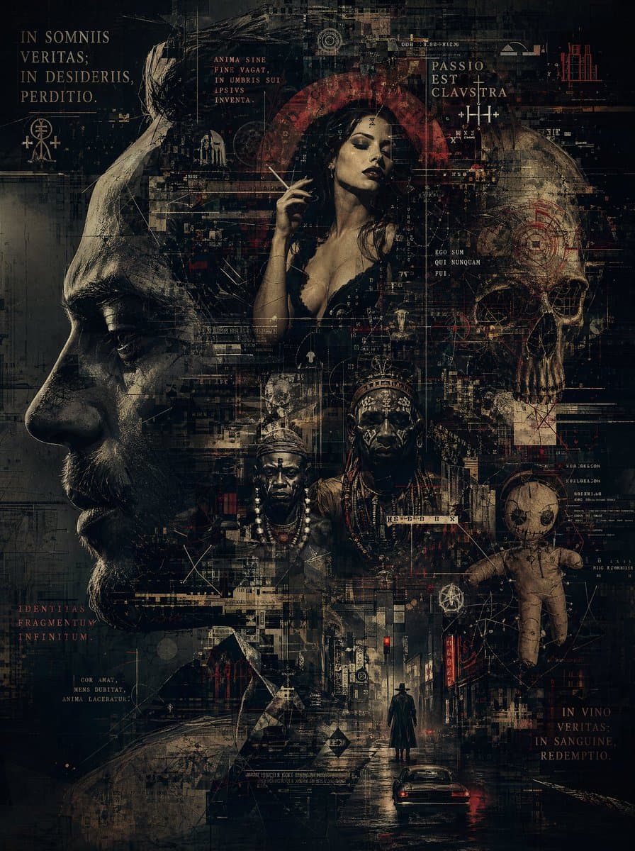 Occult Cyber-Gothic Collage Poster preview image 1