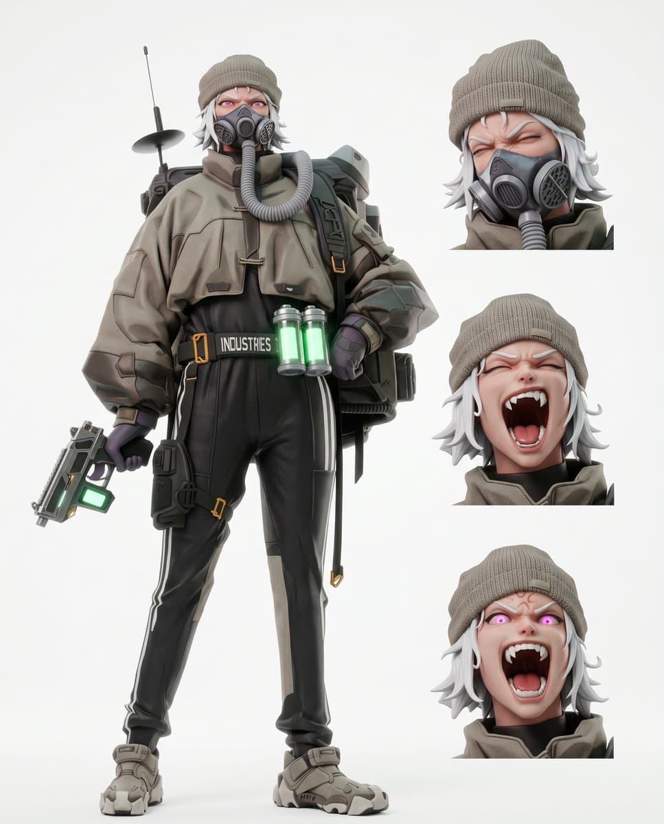 Futuristic Tactical Character Sheet preview image 1