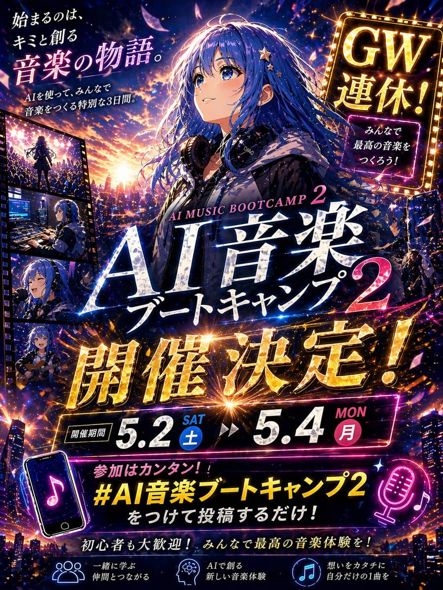 Anime Music Bootcamp Promo Poster preview image 1