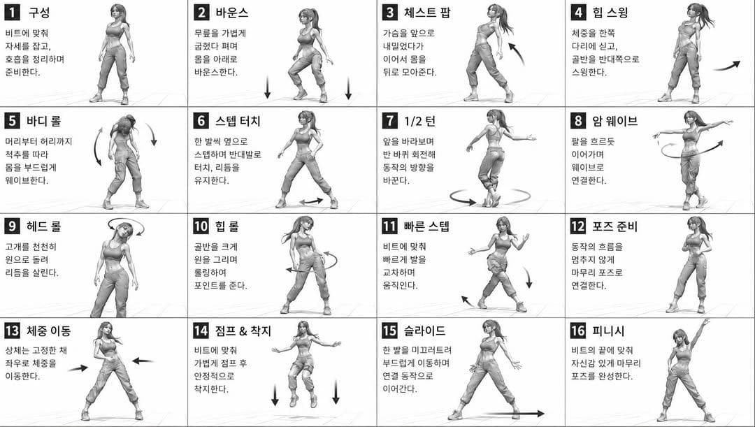 Dance Movement Reference Sheet preview image 1