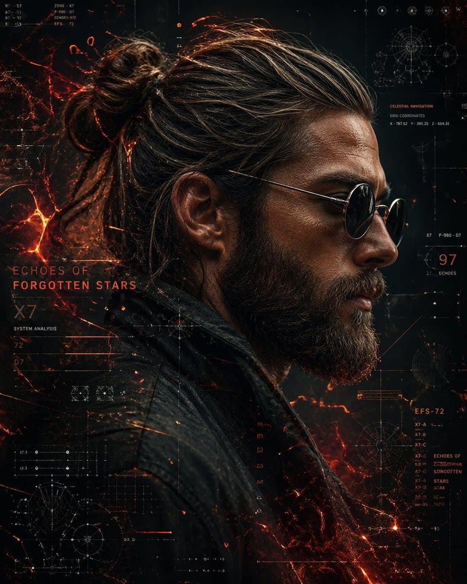 Cyberpunk Portrait with Sci-Fi Interface preview image 1