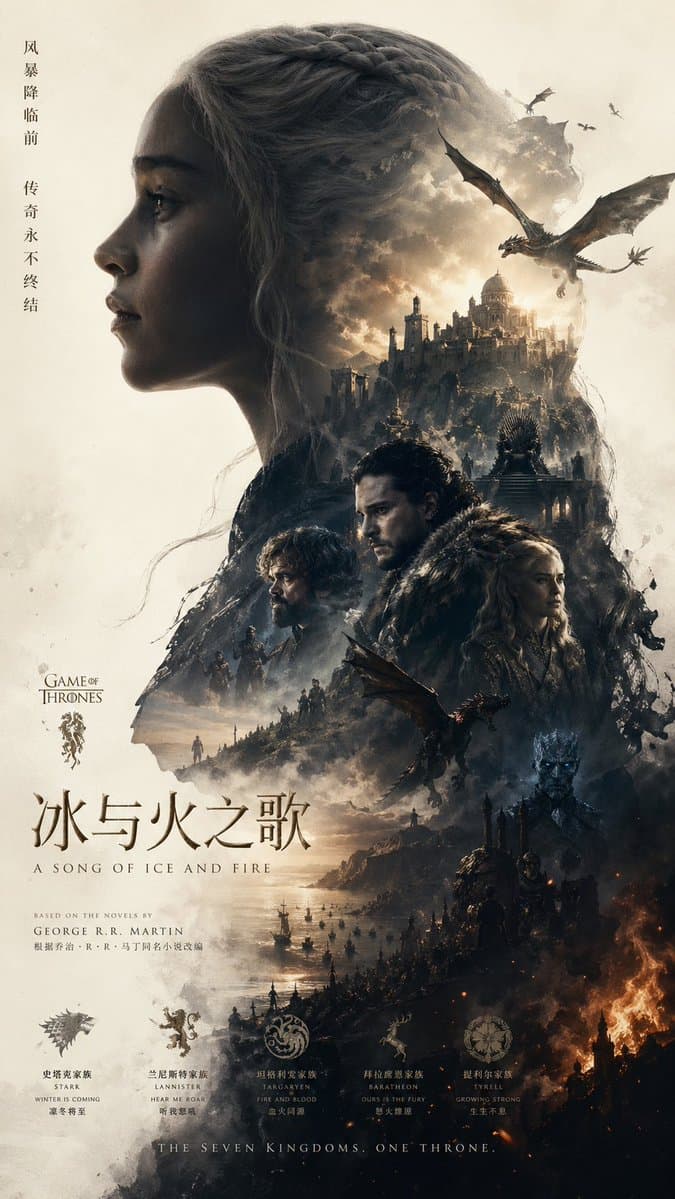 Epic Fantasy Double-Exposure Poster preview image 1
