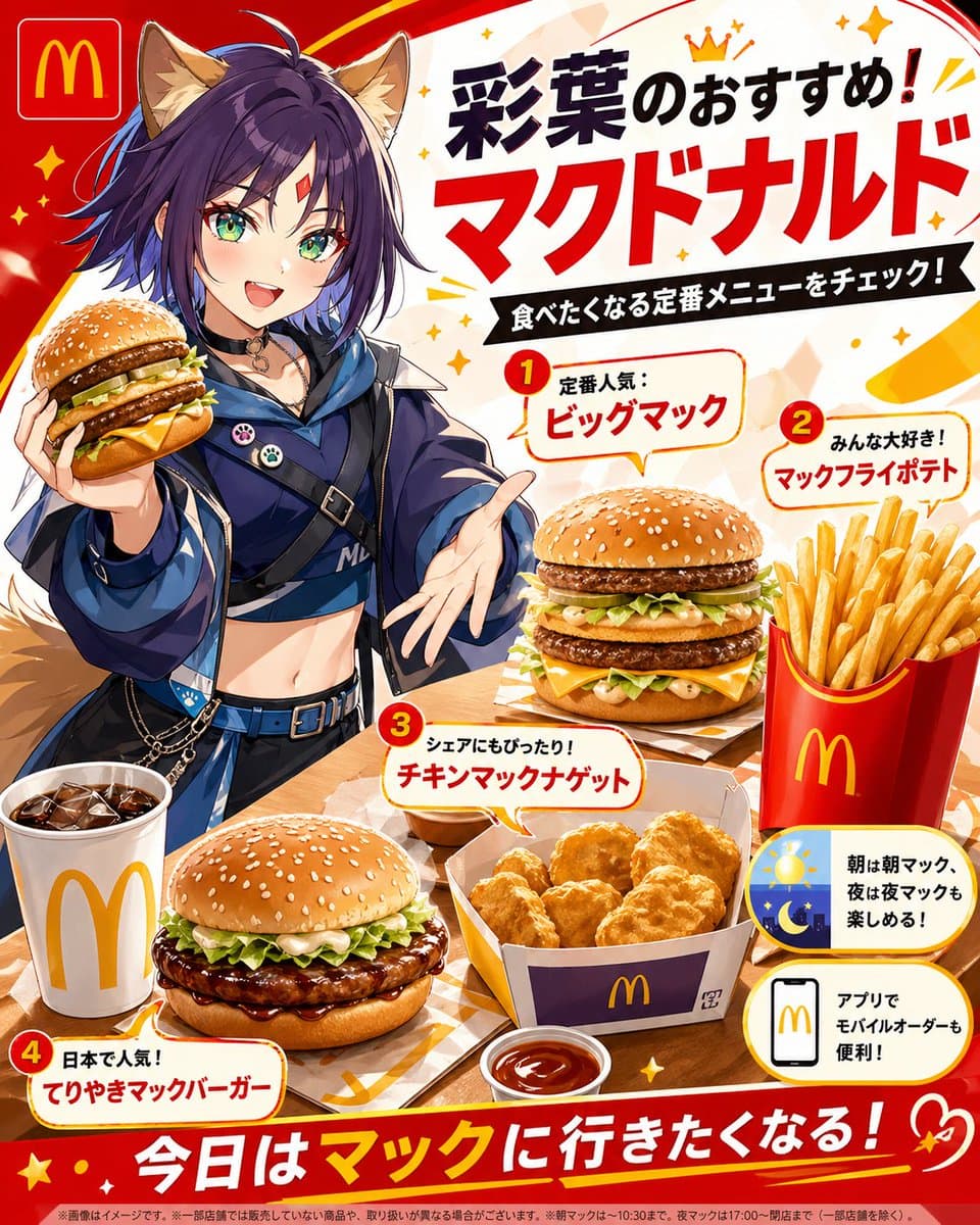 Anime McDonald's Recommendation Poster preview image 1