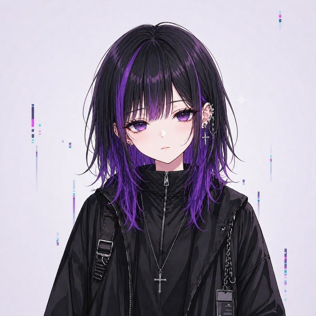 Goth Streetwear Anime Icon Portrait preview image 1