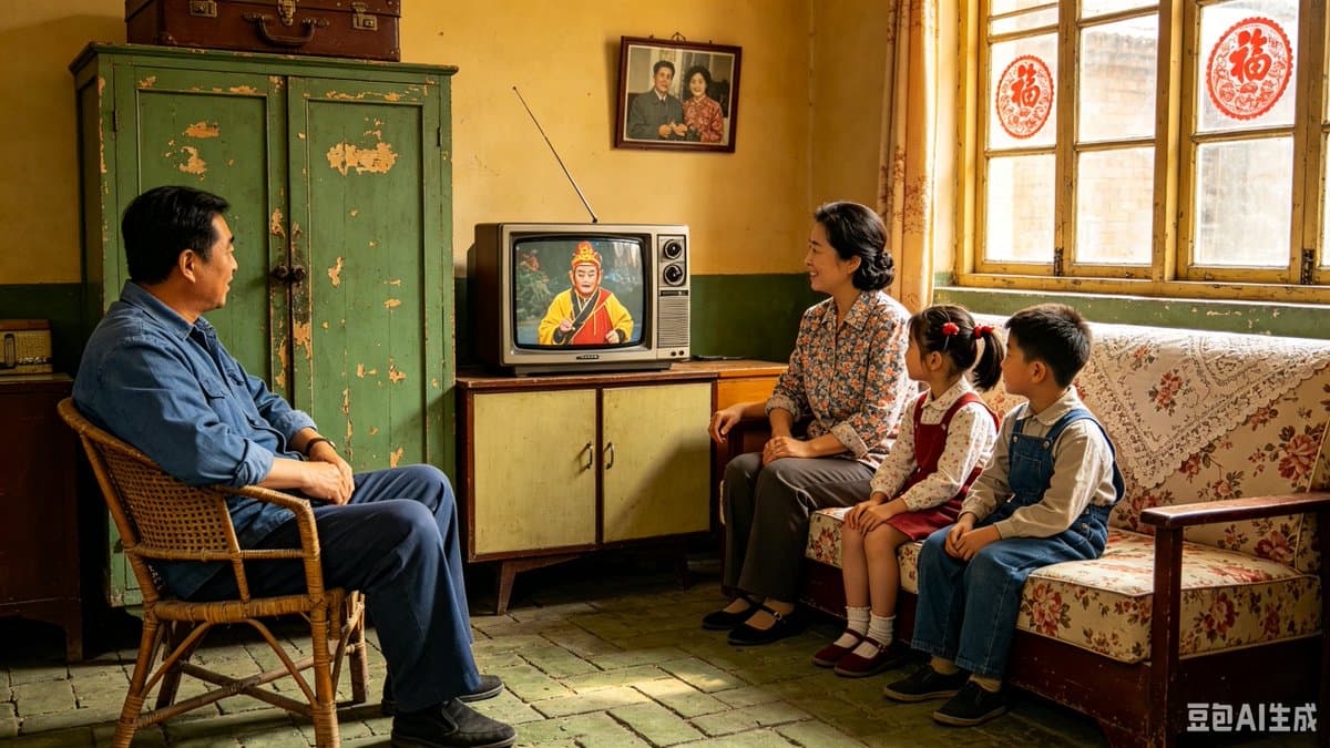 20世纪80年代中国家庭看电视 preview image 1
