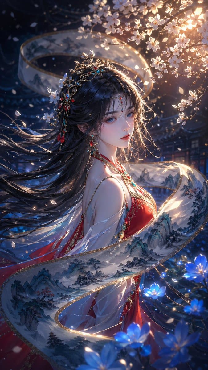 Oriental Fantasy Illustration Prompt preview image 1