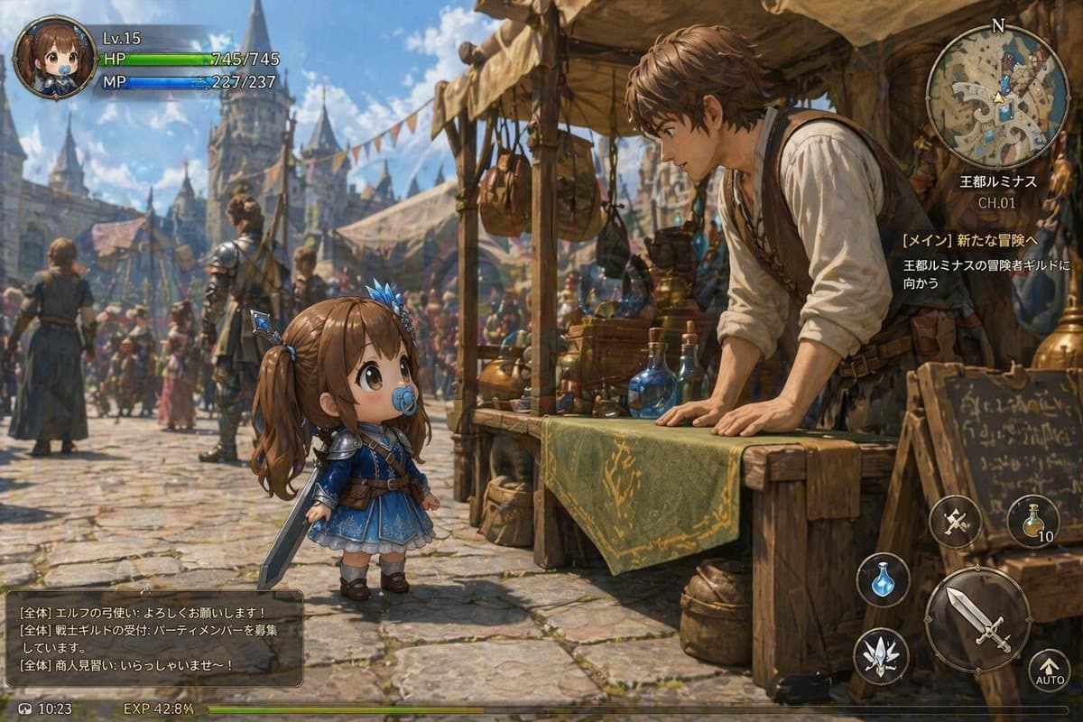 Isometric Fantasy RPG Market Bug Scene preview image 2