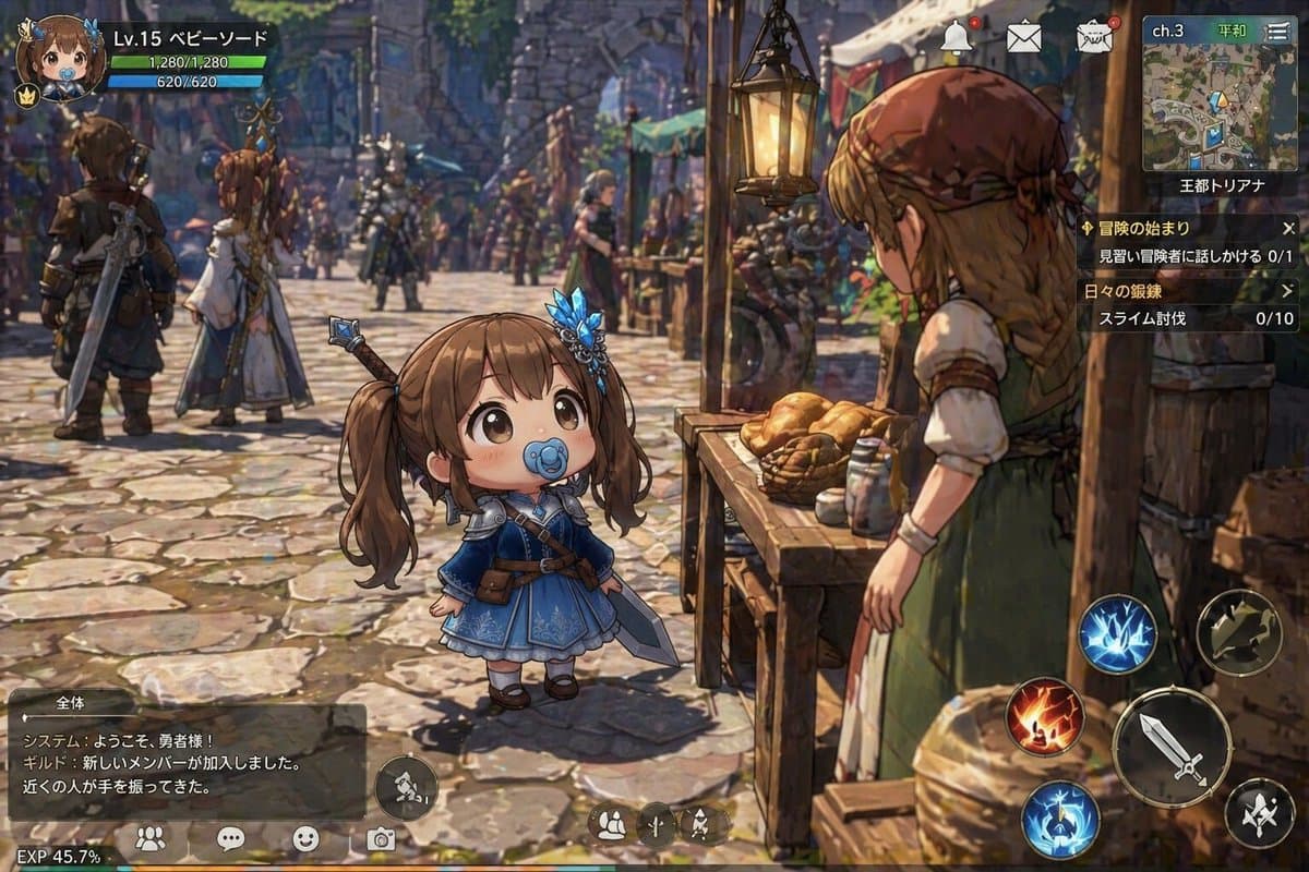 Isometric Fantasy RPG Market Bug Scene preview image 3