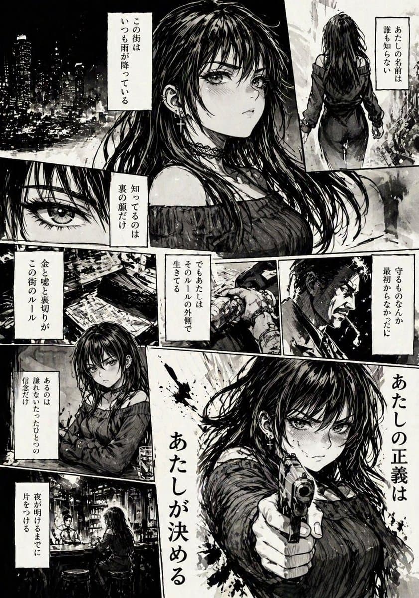 Hard-Boiled Noir Manga Woman Page preview image 1