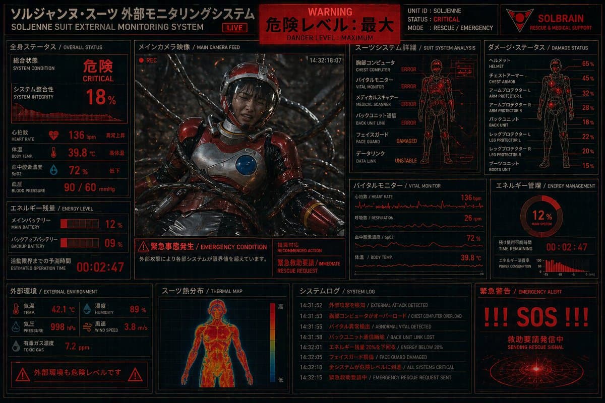 Critical Rescue Suit Monitoring HUD preview image 1