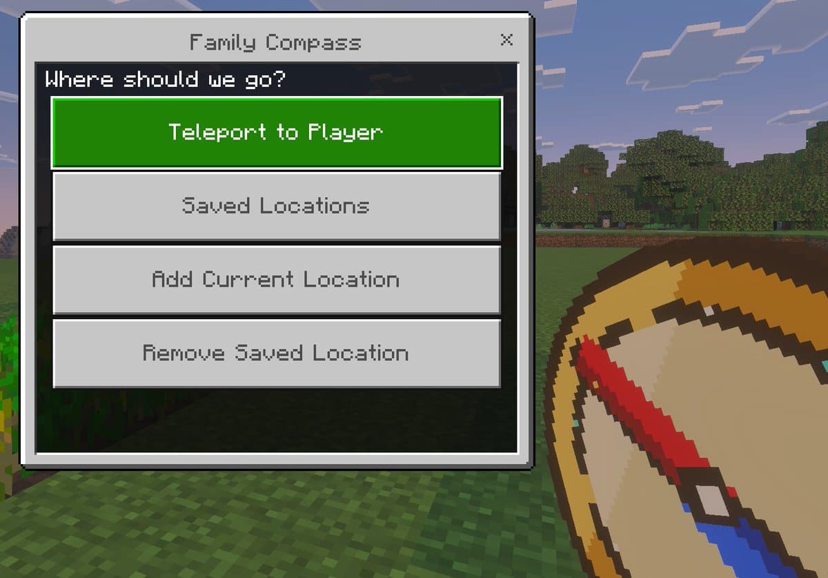 Minecraft Family Compass UI preview image 1