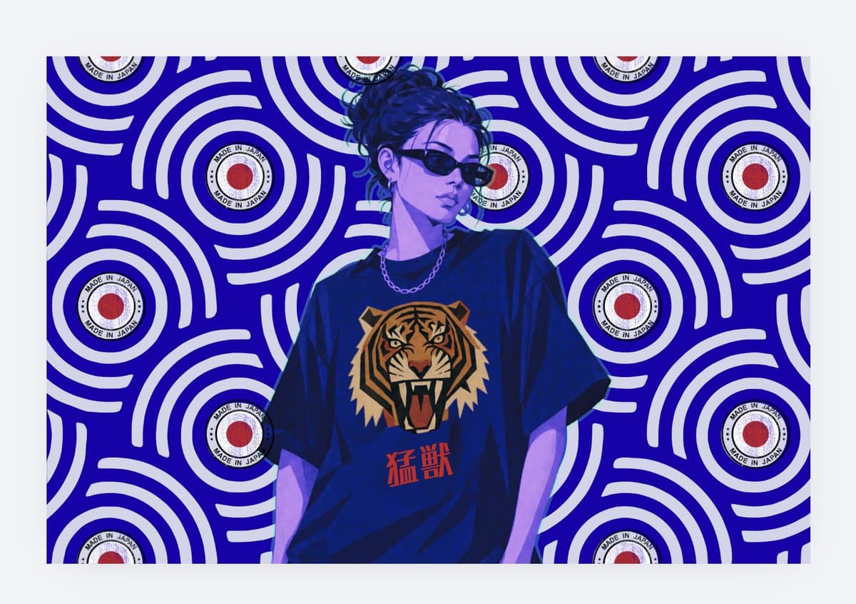 Grunge Tiger Streetwear Poster preview image 2