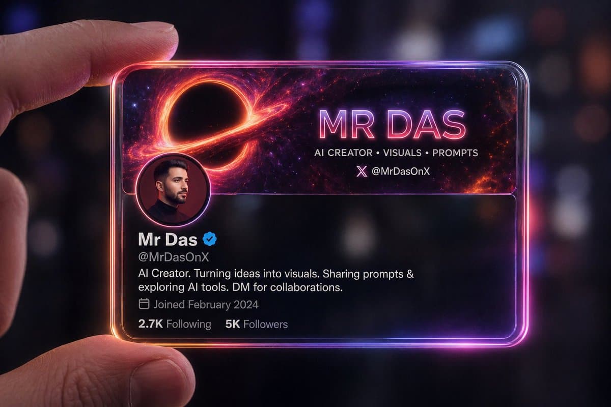 Futuristic Glass Profile ID Card preview image 1
