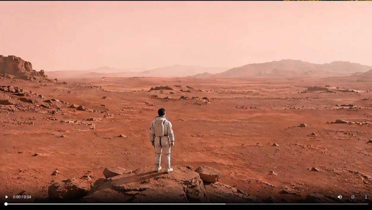 Astronaut on a Red Desert World preview image 1