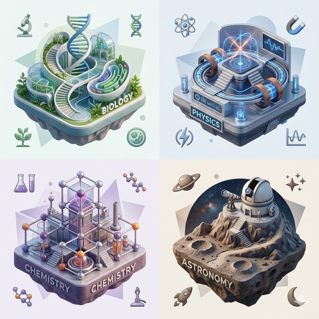 Isometric Science Concept Diorama Grid preview image 1