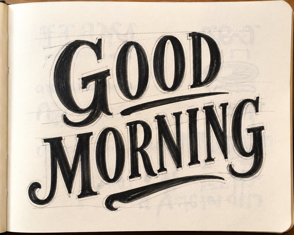 Vintage Sign-Painter Sketch preview image 1