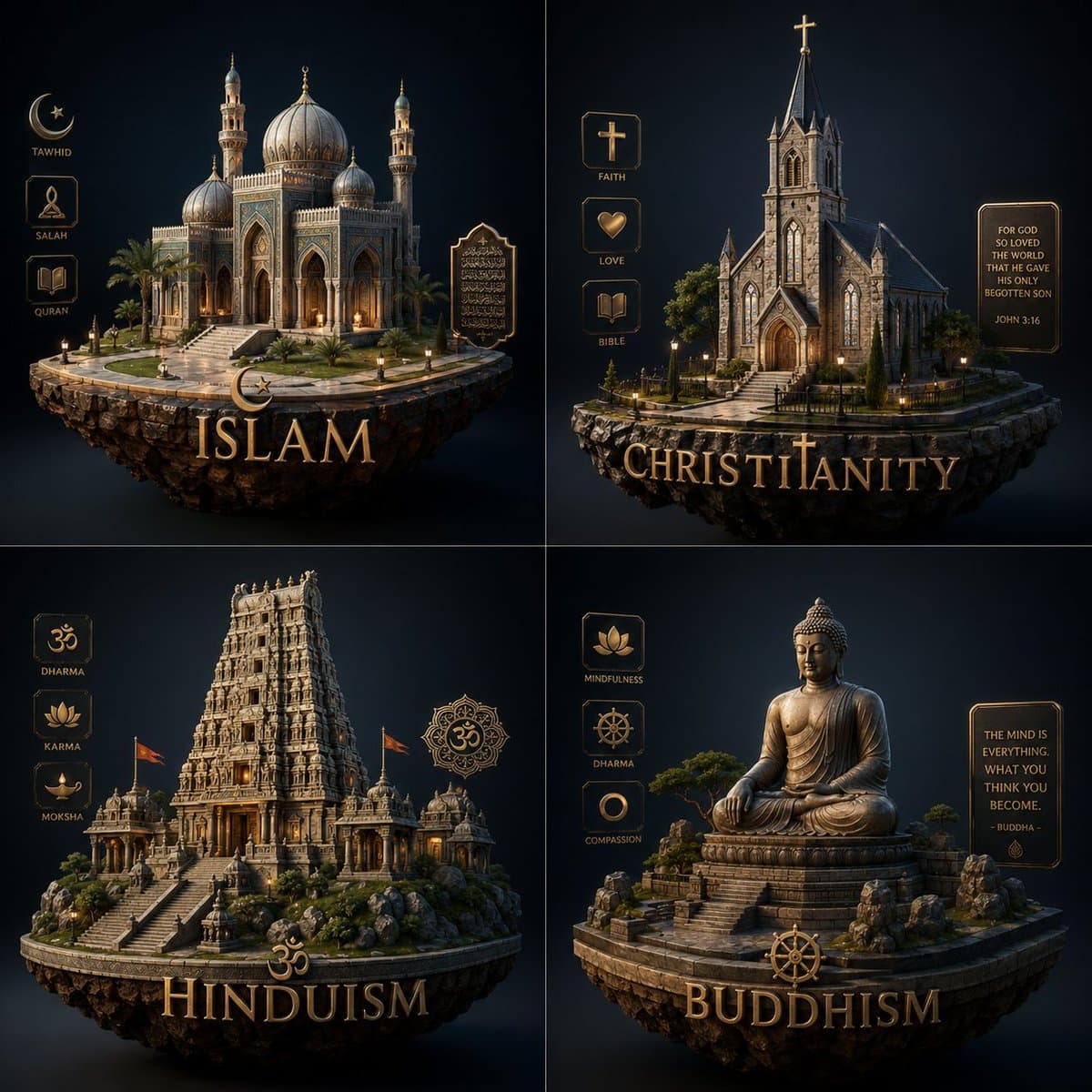 Luxury Religion Concept Poster Grid preview image 1