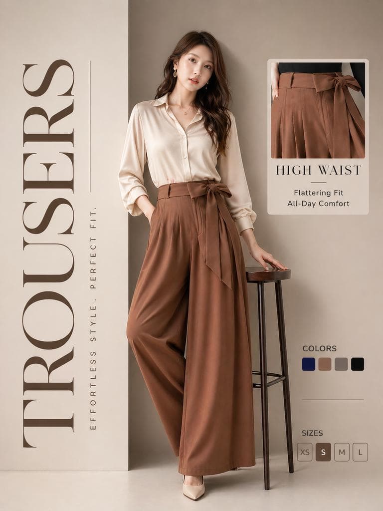 High-End Trousers Advertising Poster preview image 1