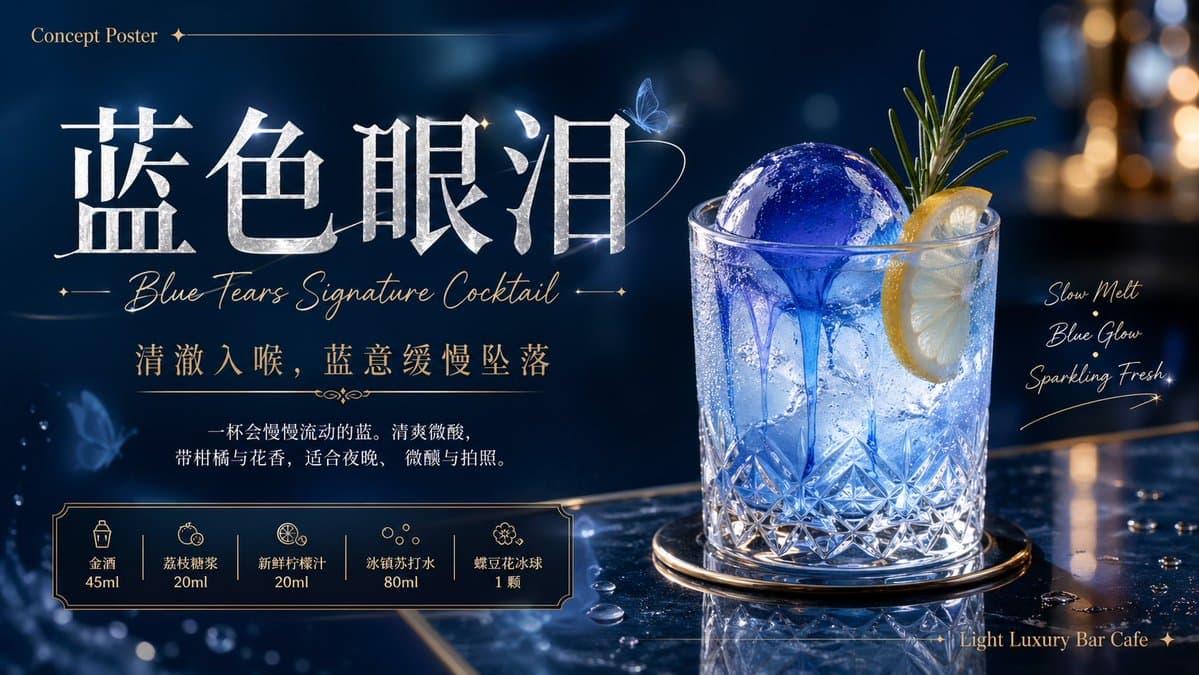 Cocktail Recipe Tutorial and Concept Poster preview image 2